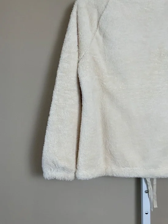 GAP Body Sherpa Mock-Neck Popover Kangaroo Pocket Sweatshirt - Picture 14 of 16